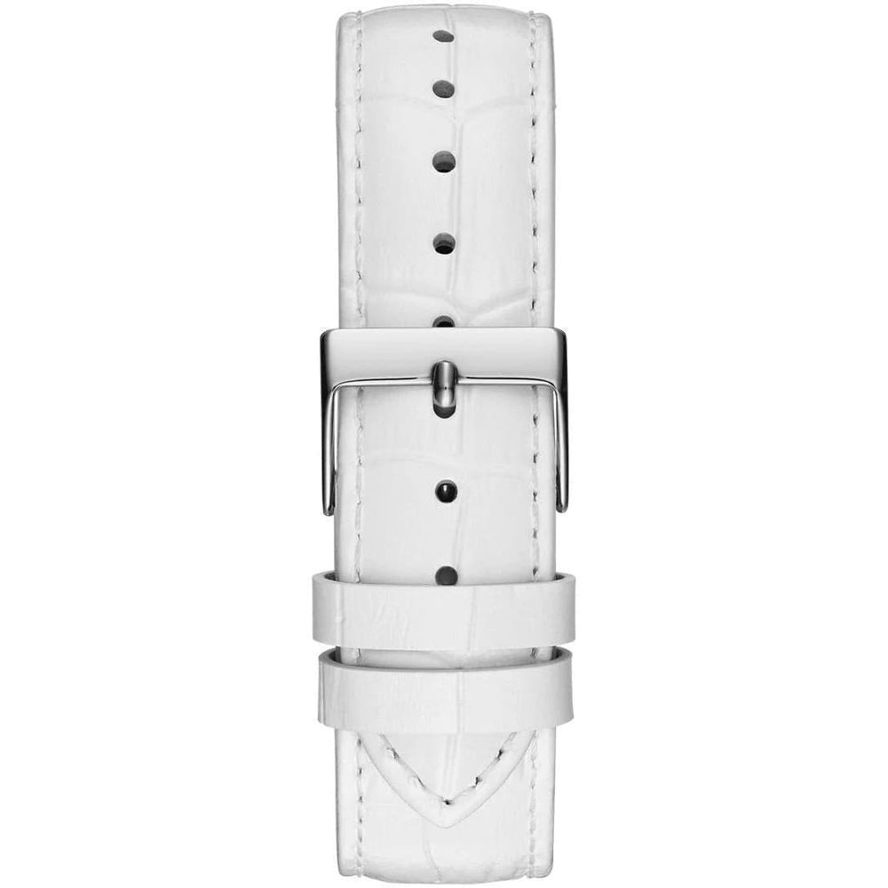 Montre Quartz G grise cuir blanc