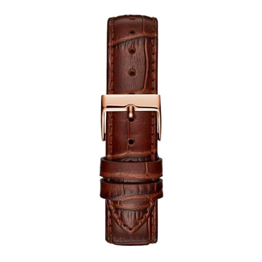Montre quartz Cuir marron ivoire