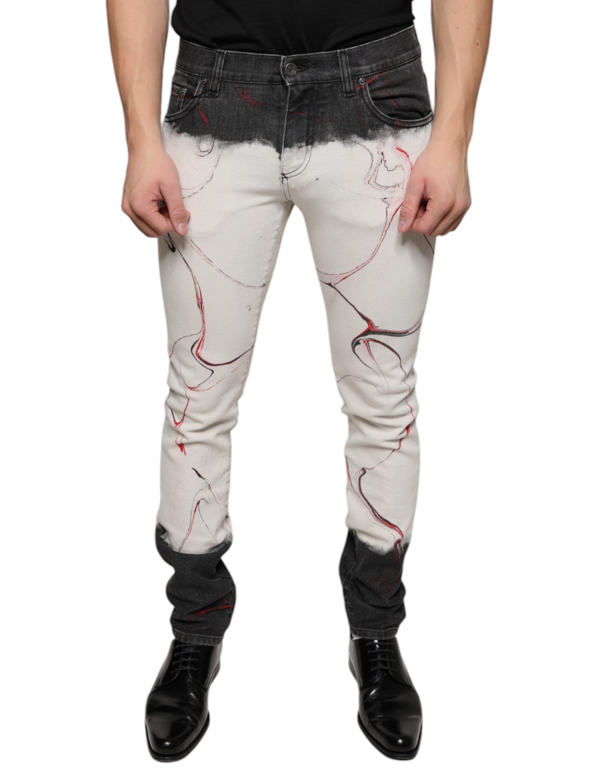 Jeans Dolce & Gabbana noir et blanc