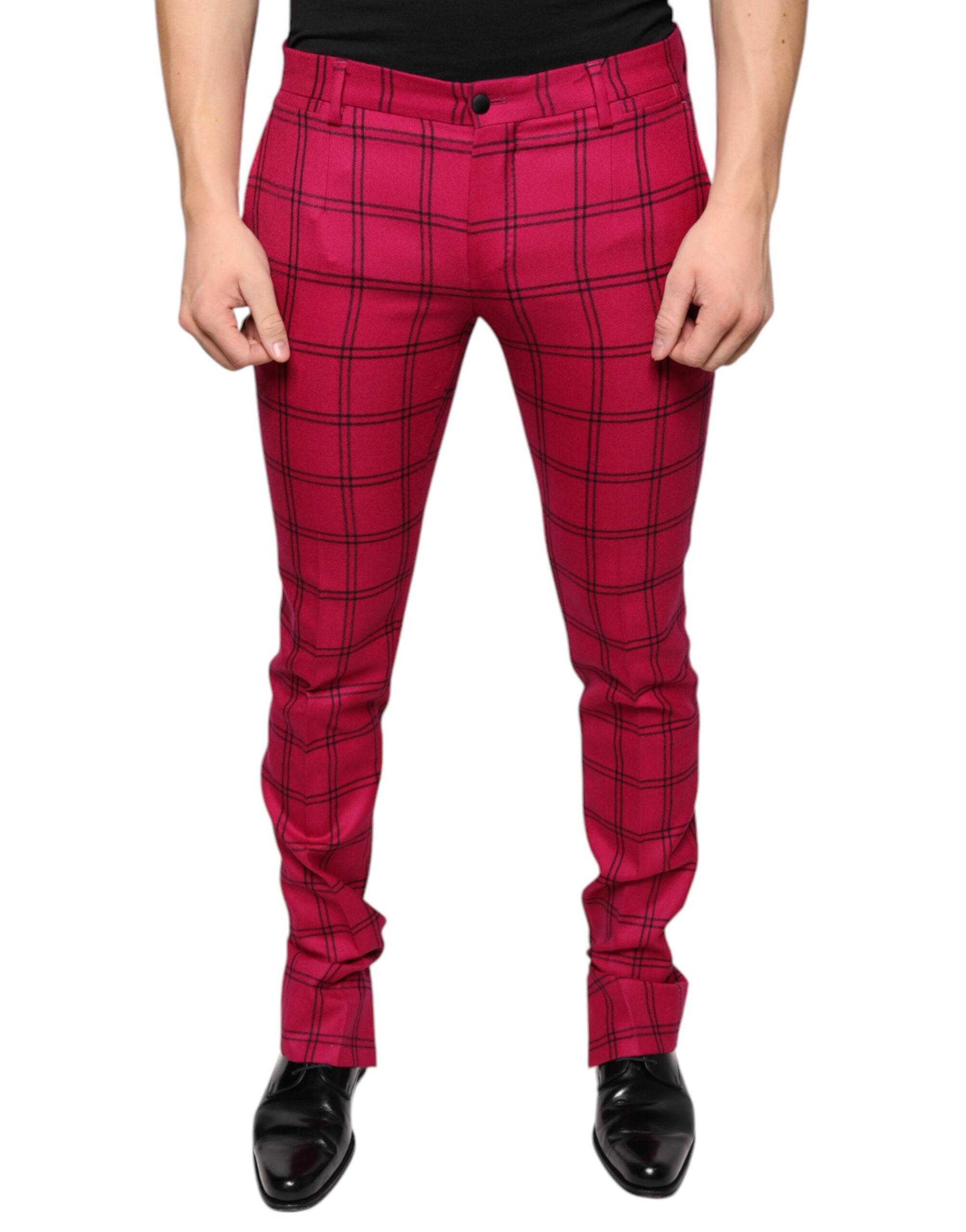 Pantalon Dolce & Gabbana rose à carreaux