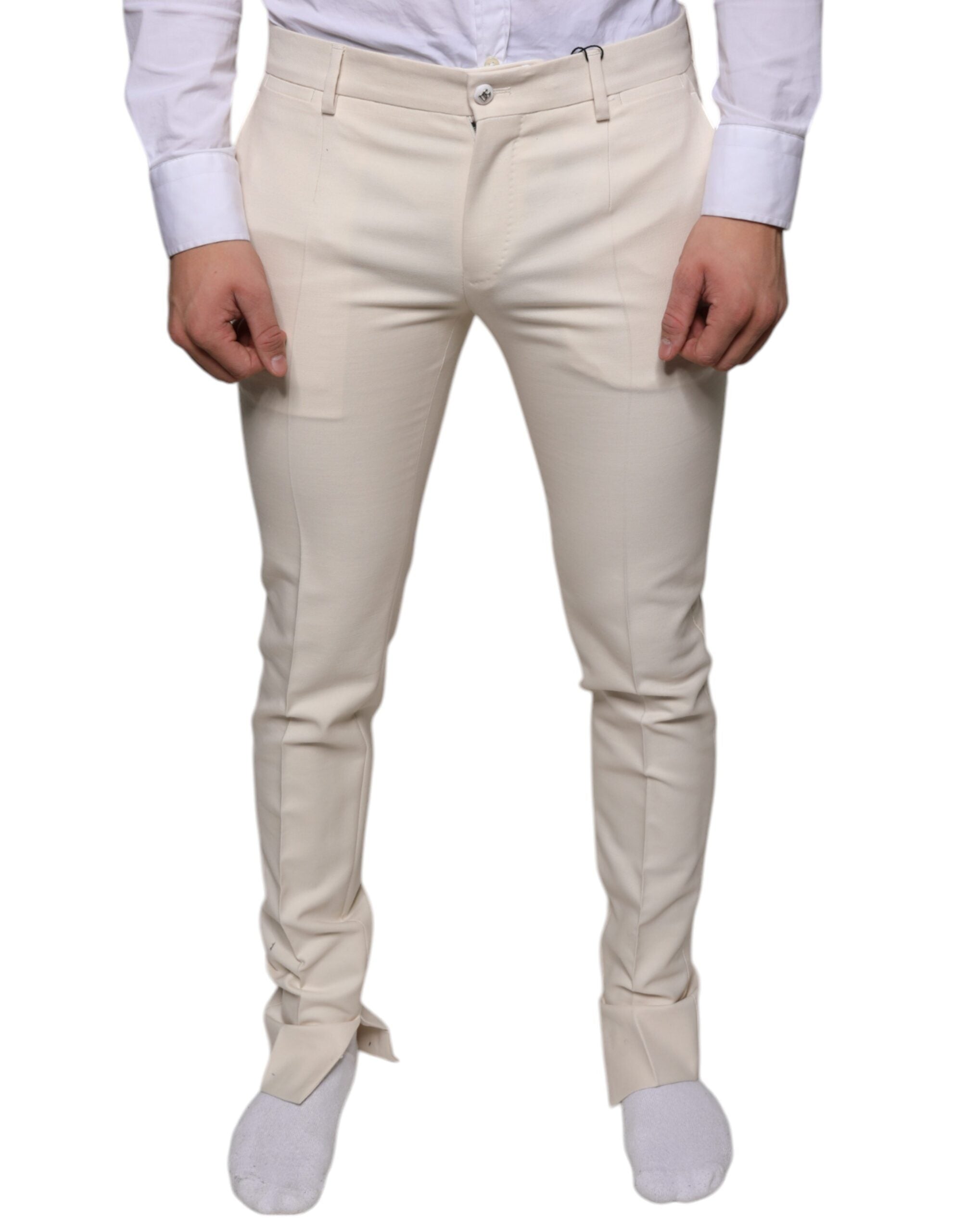 Pantalons Dolce & Gabbana skinny écrus