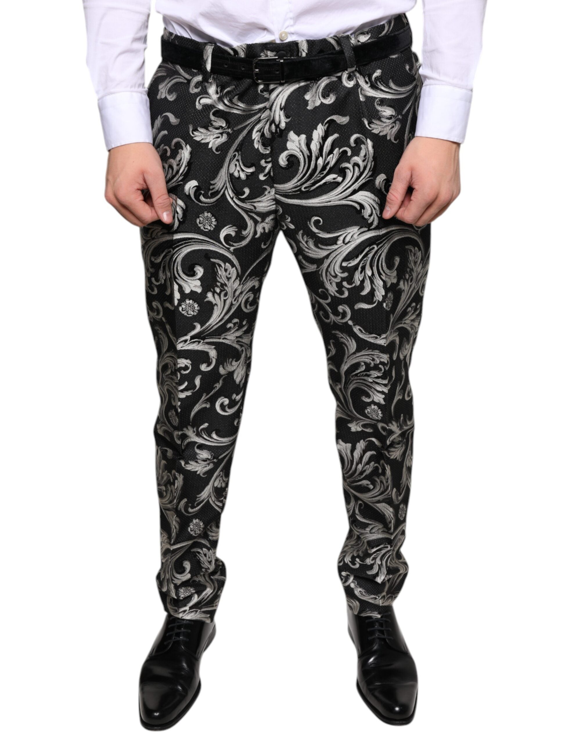 Pantalons Dolce & Gabbana jacquard noirs