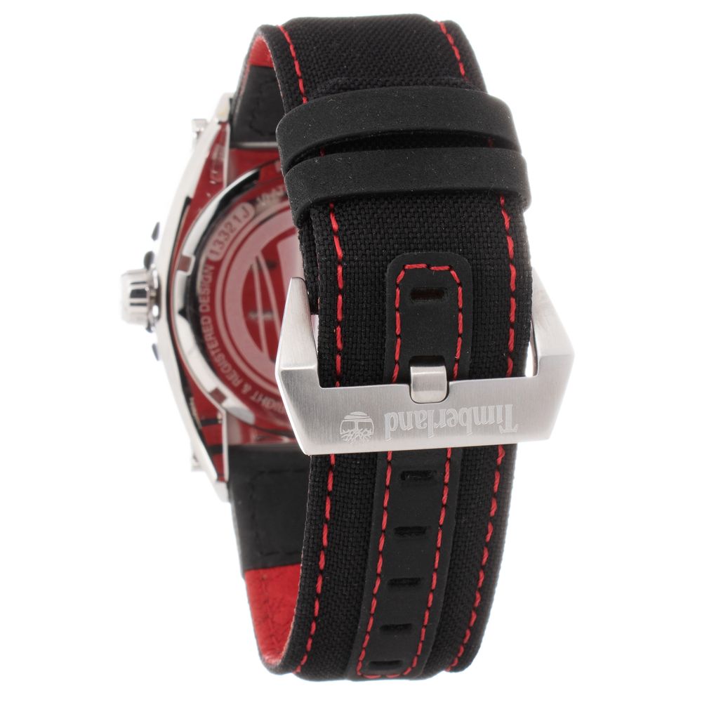 Montre quartz en cuir noire