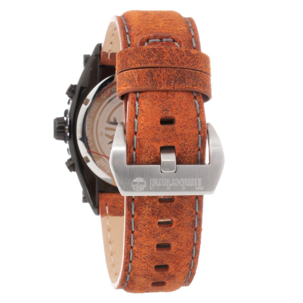 Montre Casio analogique en cuir marron