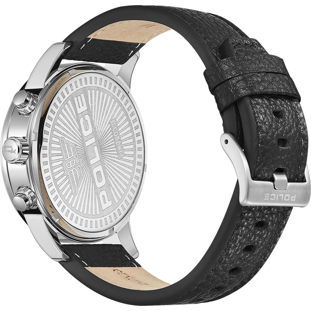 Montre Quartz Grey Verte Cuir noir