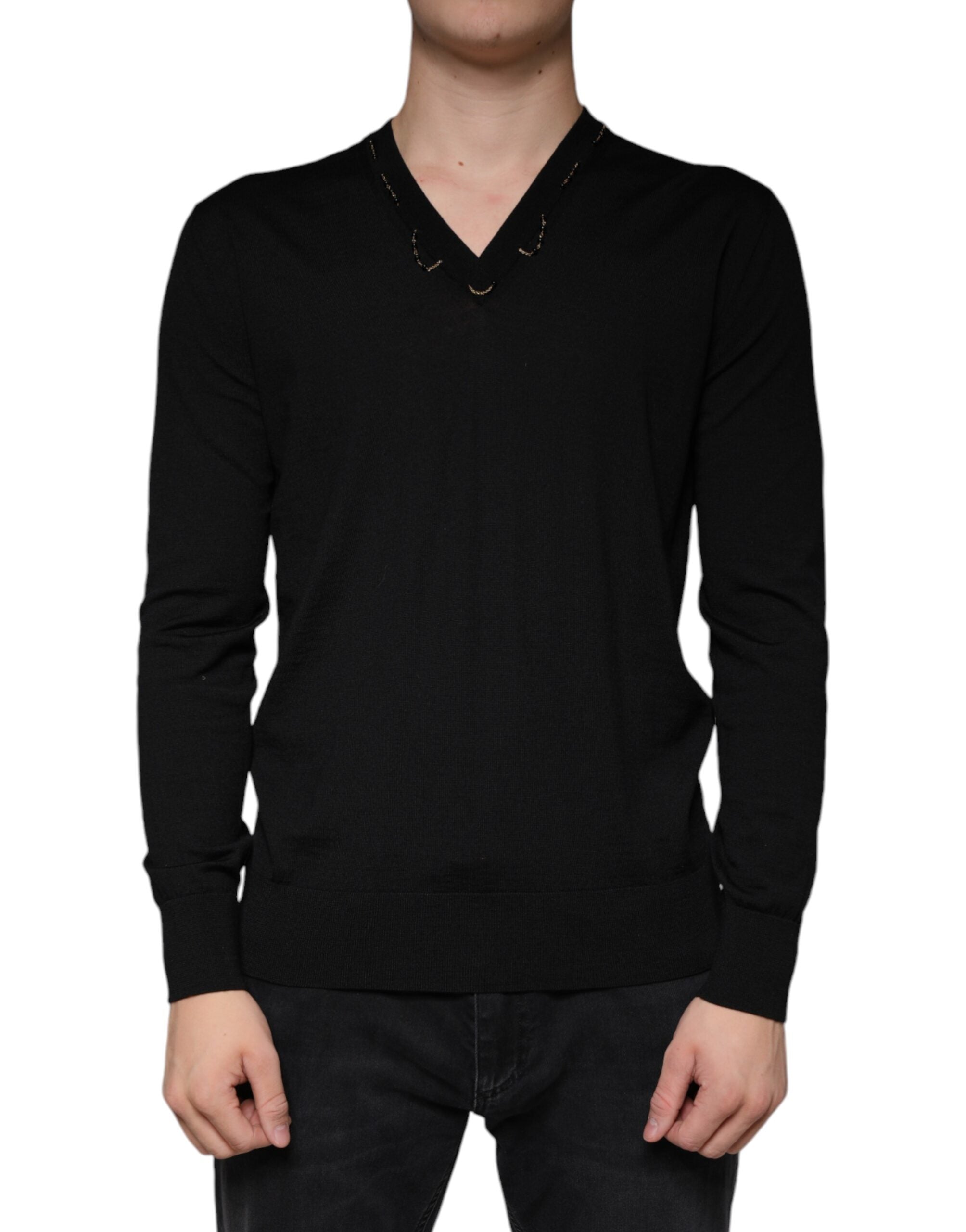 Pull Dolce & Gabbana V-neck noir