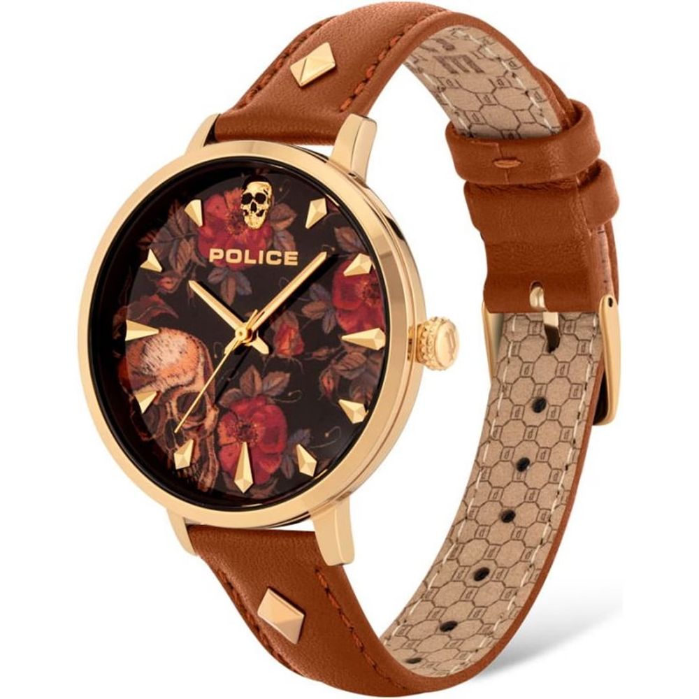 Montre Brown cuir marron rouge