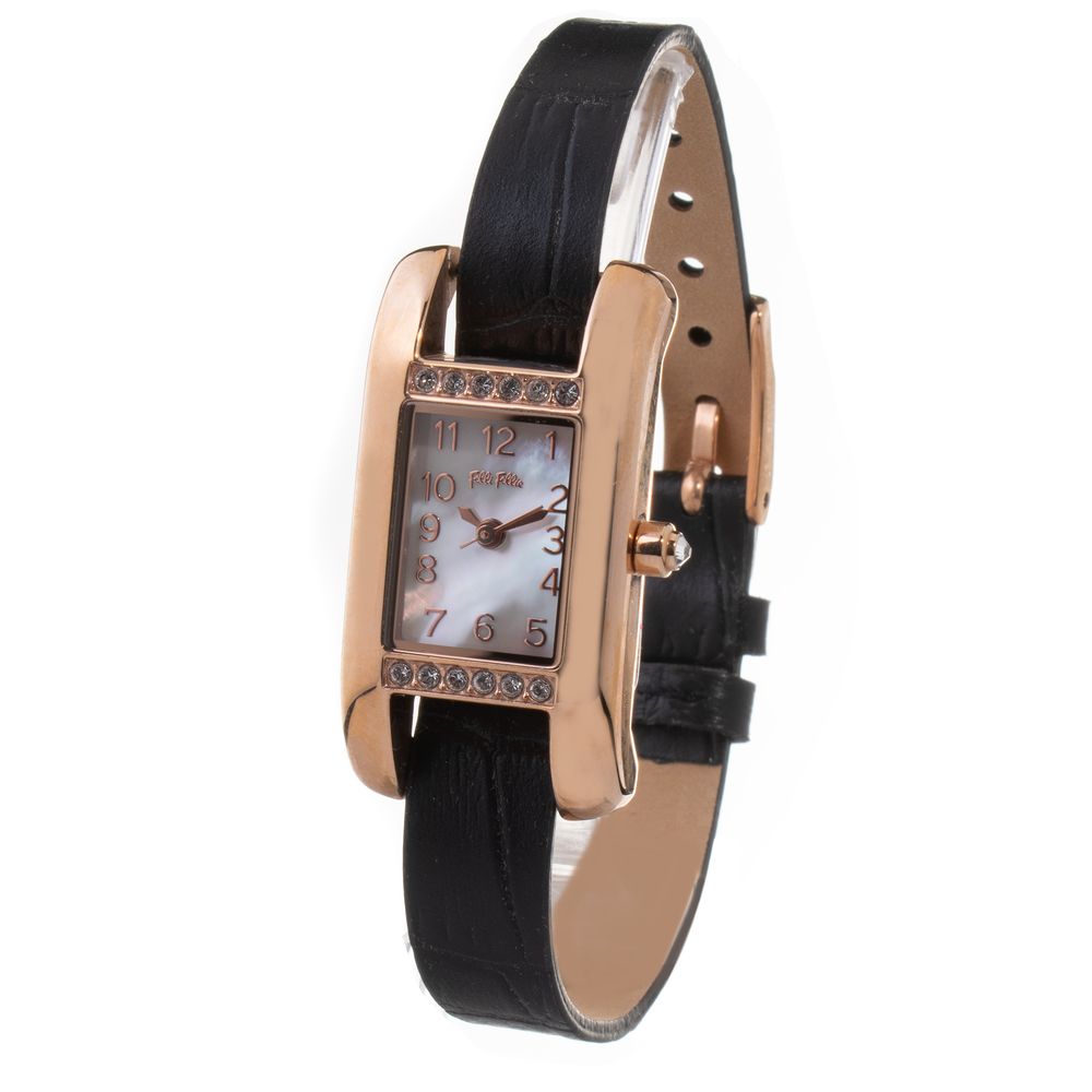 Montre multicolore en cuir rose
