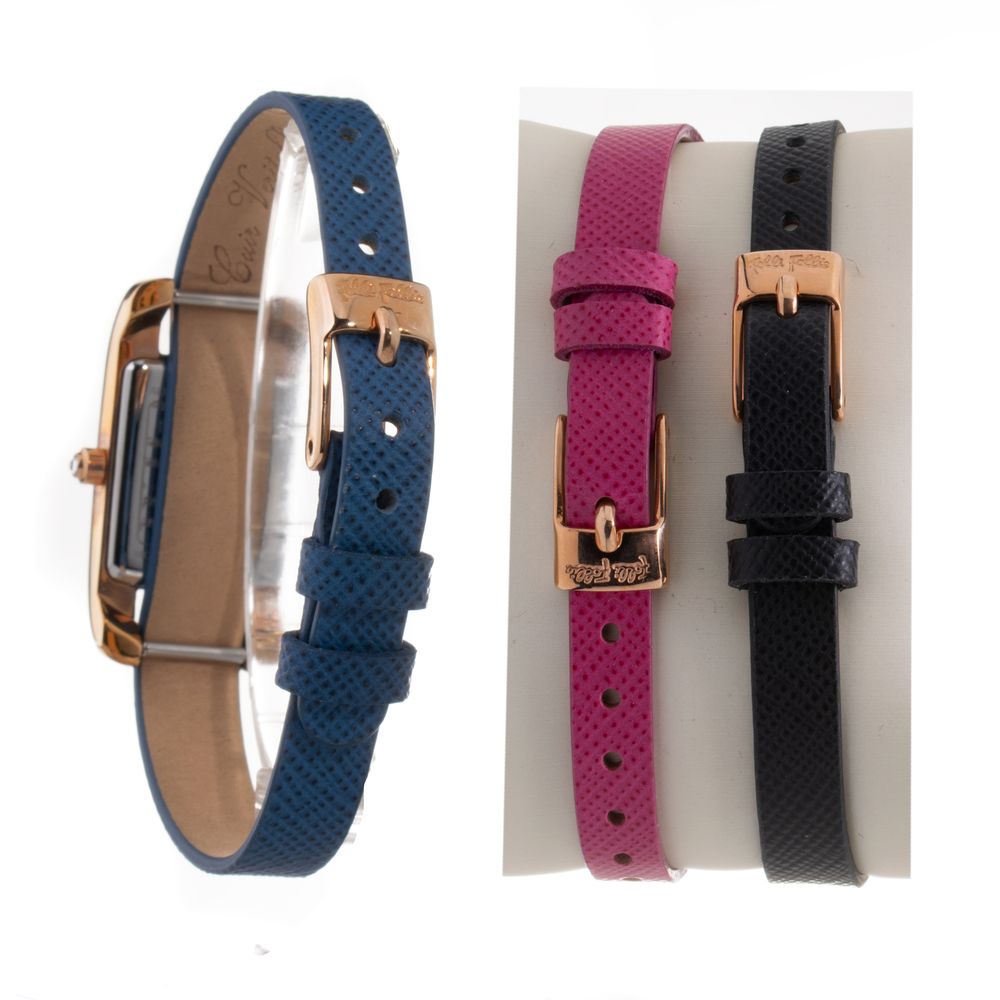 Montre multicolore cuir rose