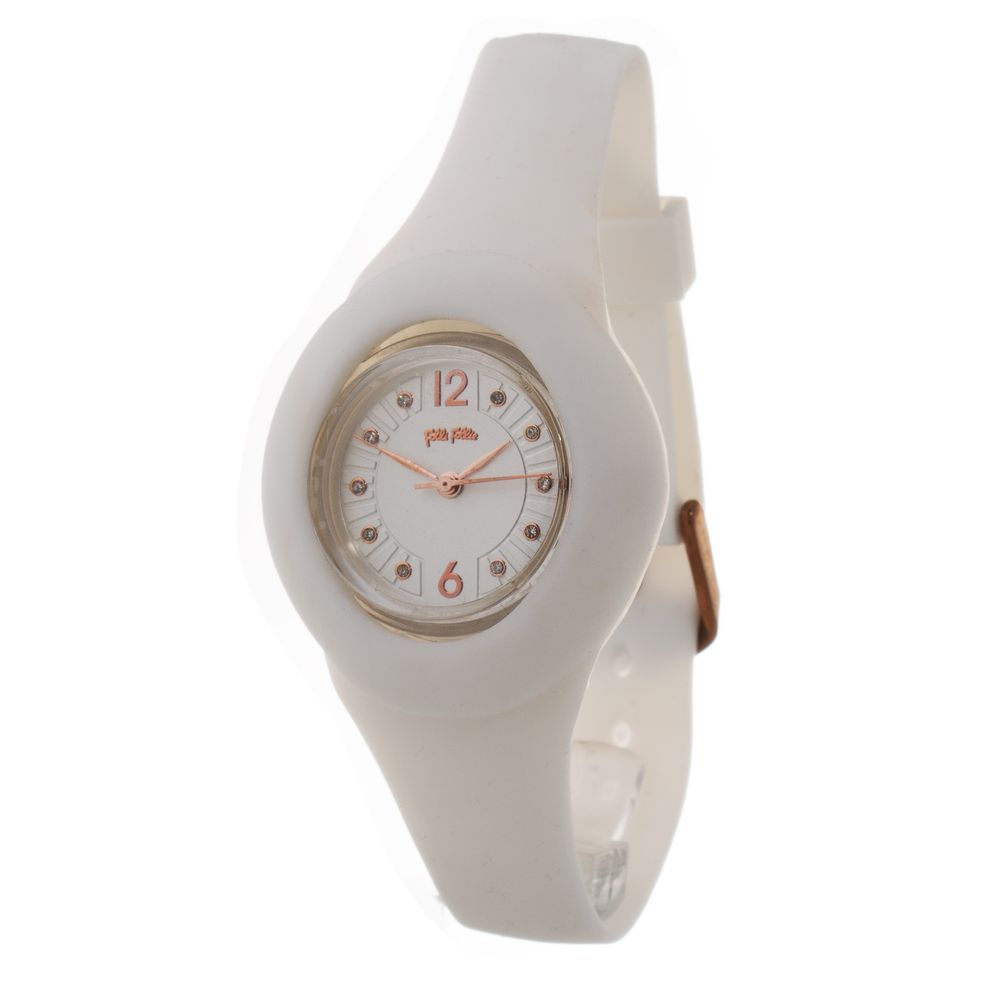 Montre synthétique blanche 35 mm blanche