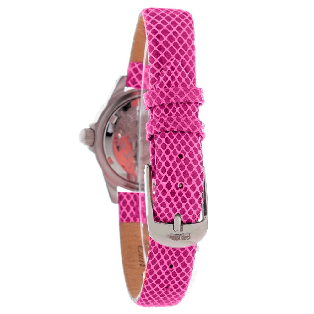 Montre multicolore Cuir Rose blanche
