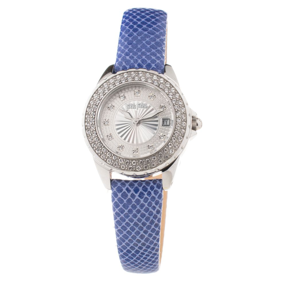 Montre quartz cuir bleu
