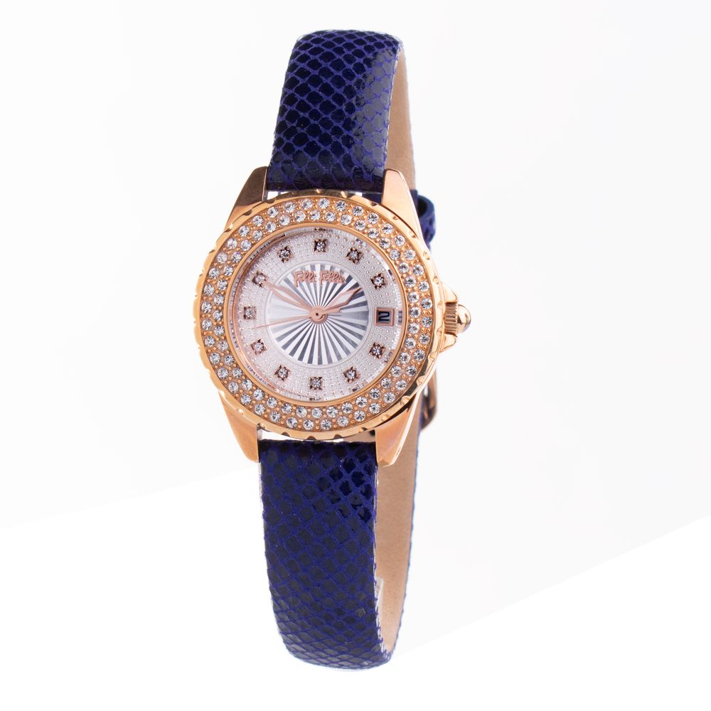 Montre en cuir bleue