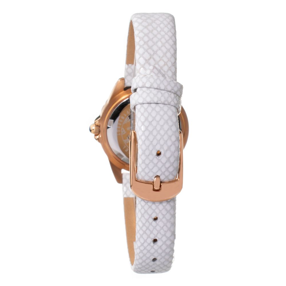 Montre quartz en cuir blanche