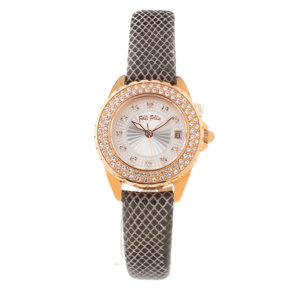 Montre Quartz Grey cuir gris