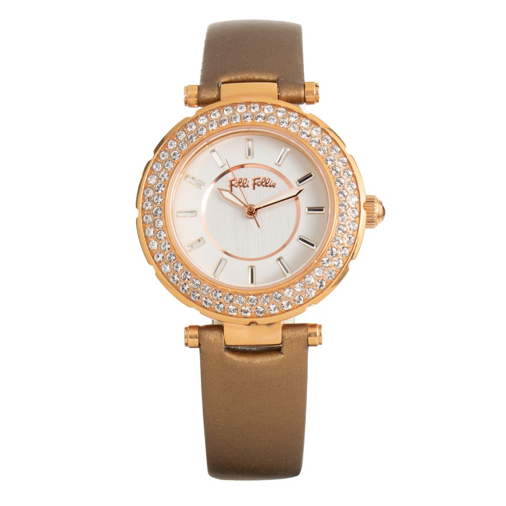 Montre quartz en cuir brune