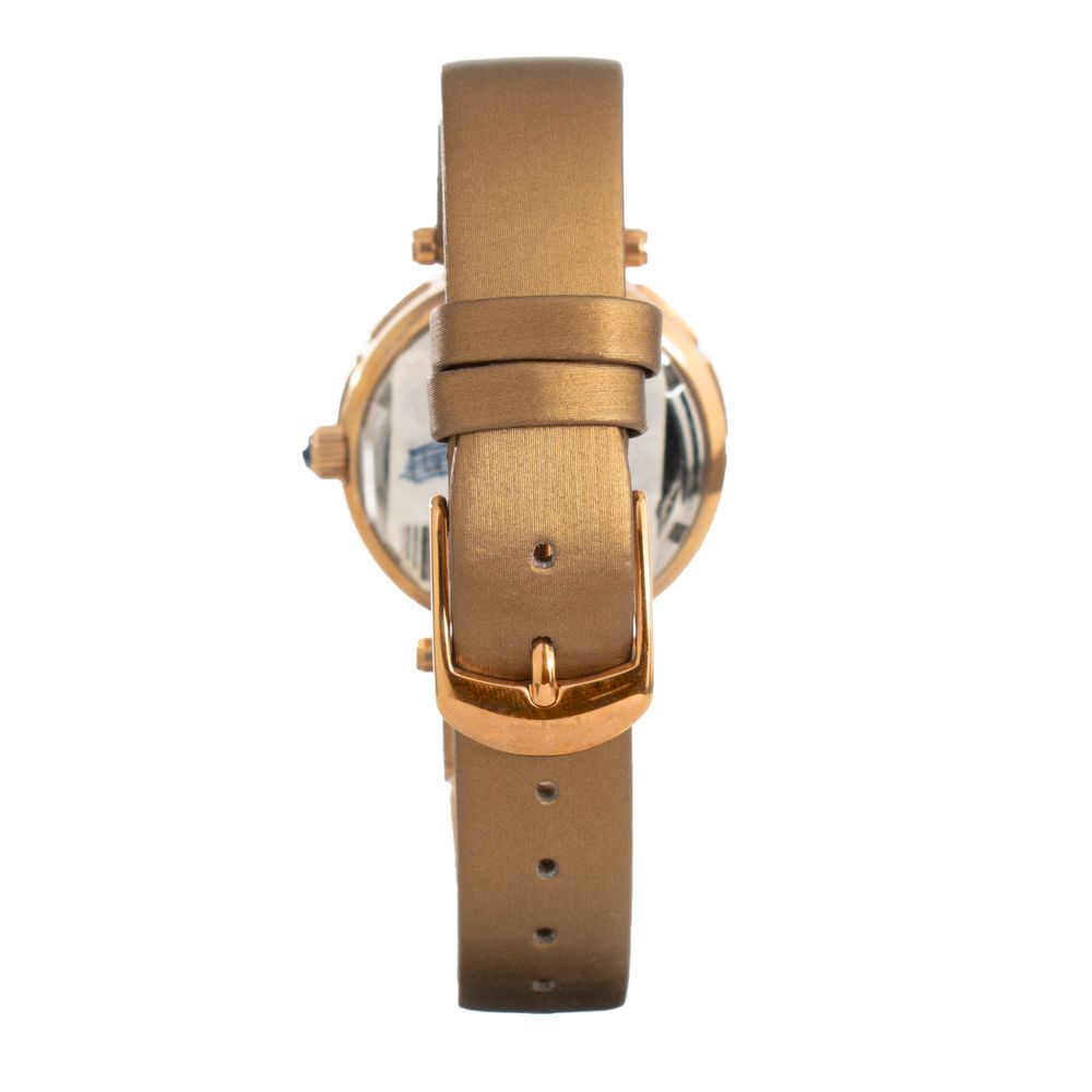 Montre quartz en cuir brune