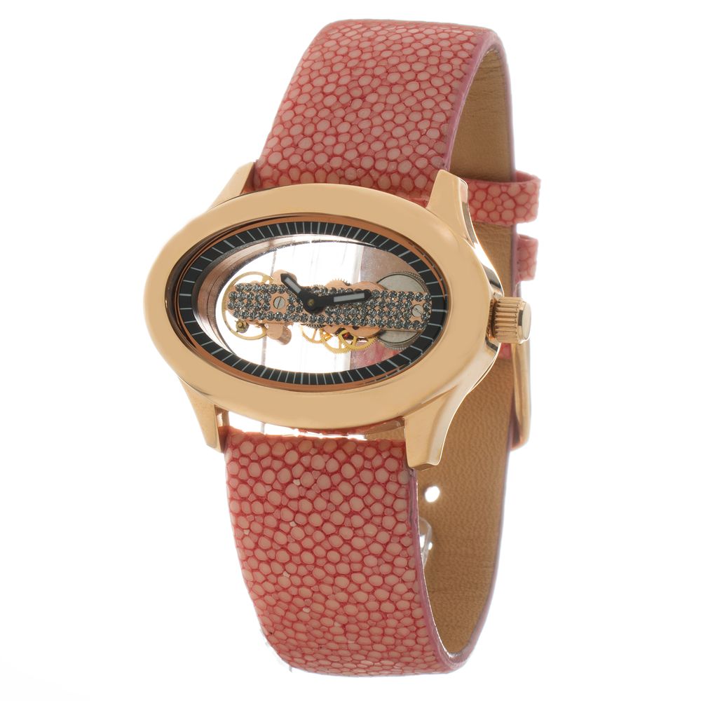Montre cuir Multicolore Rose