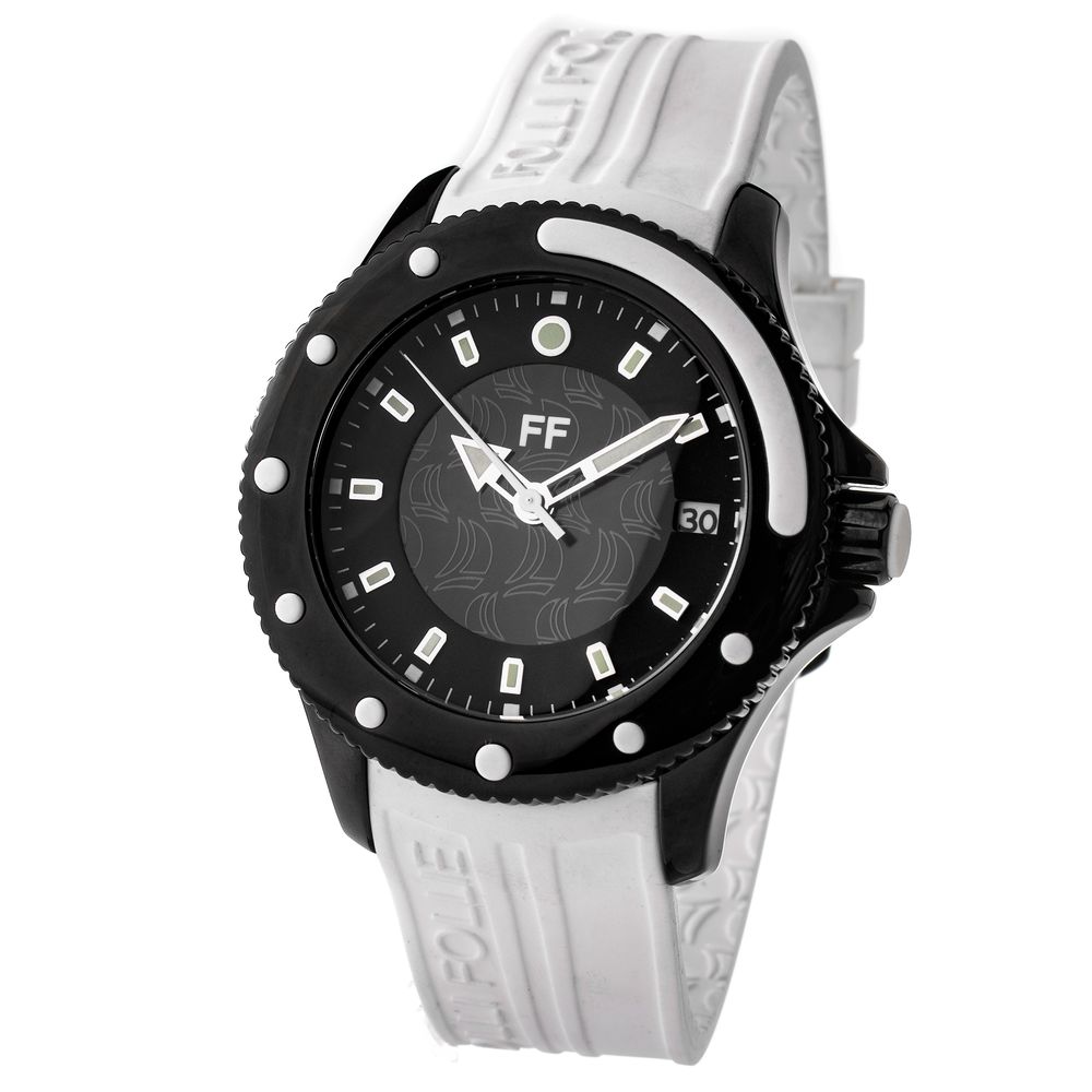 Montre Swiss quartz noire et blanche