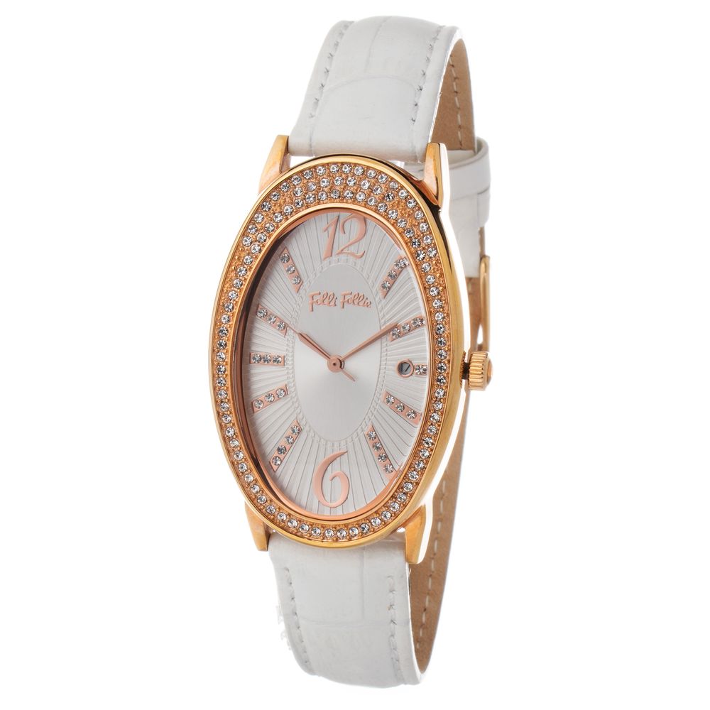 Montre Quartz Gold blanche
