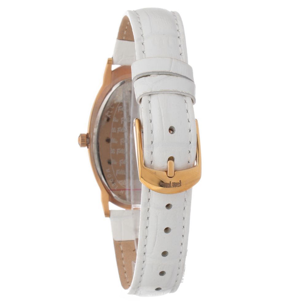 Montre Quartz Gold blanche