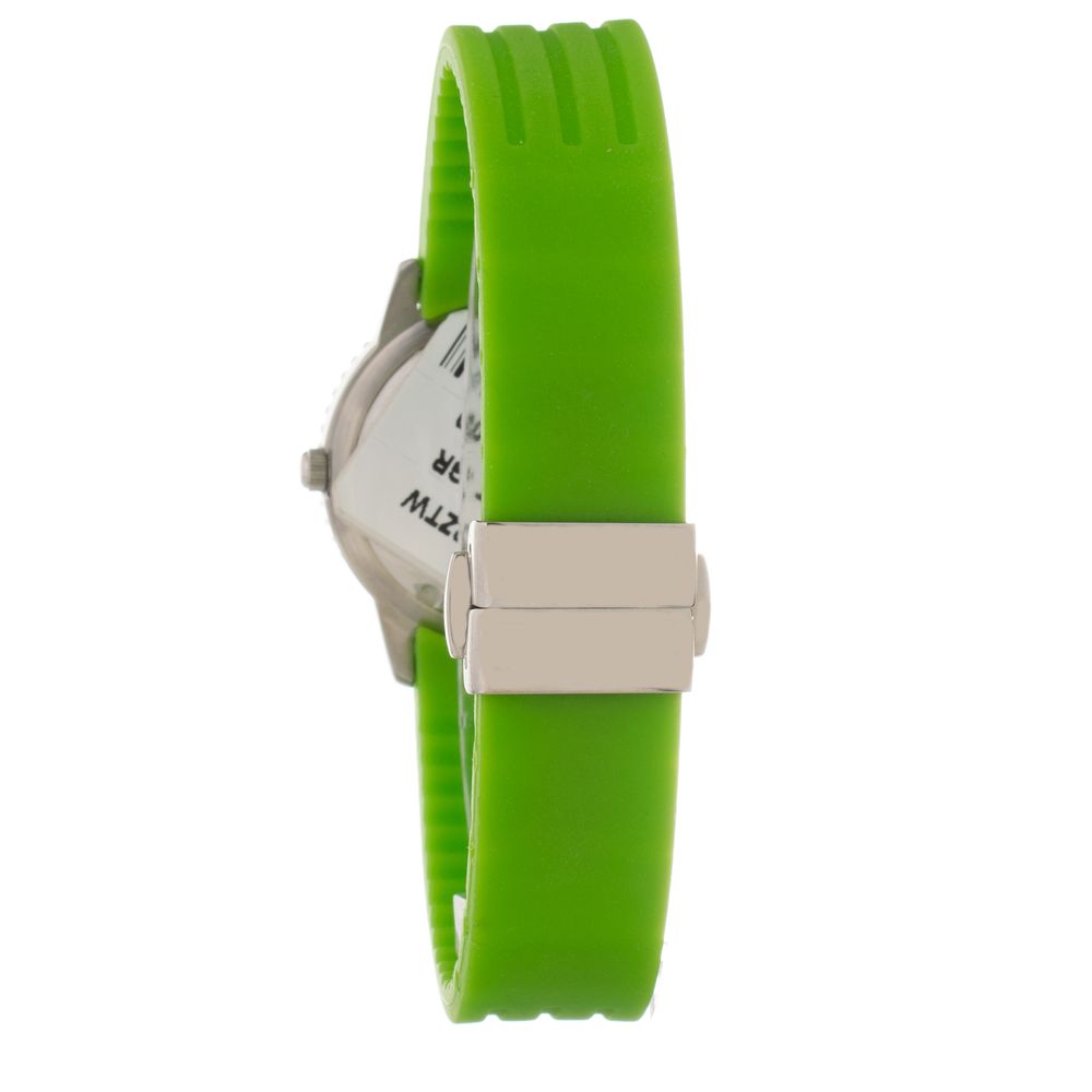 Montre Green synthétique argentée blanche verte