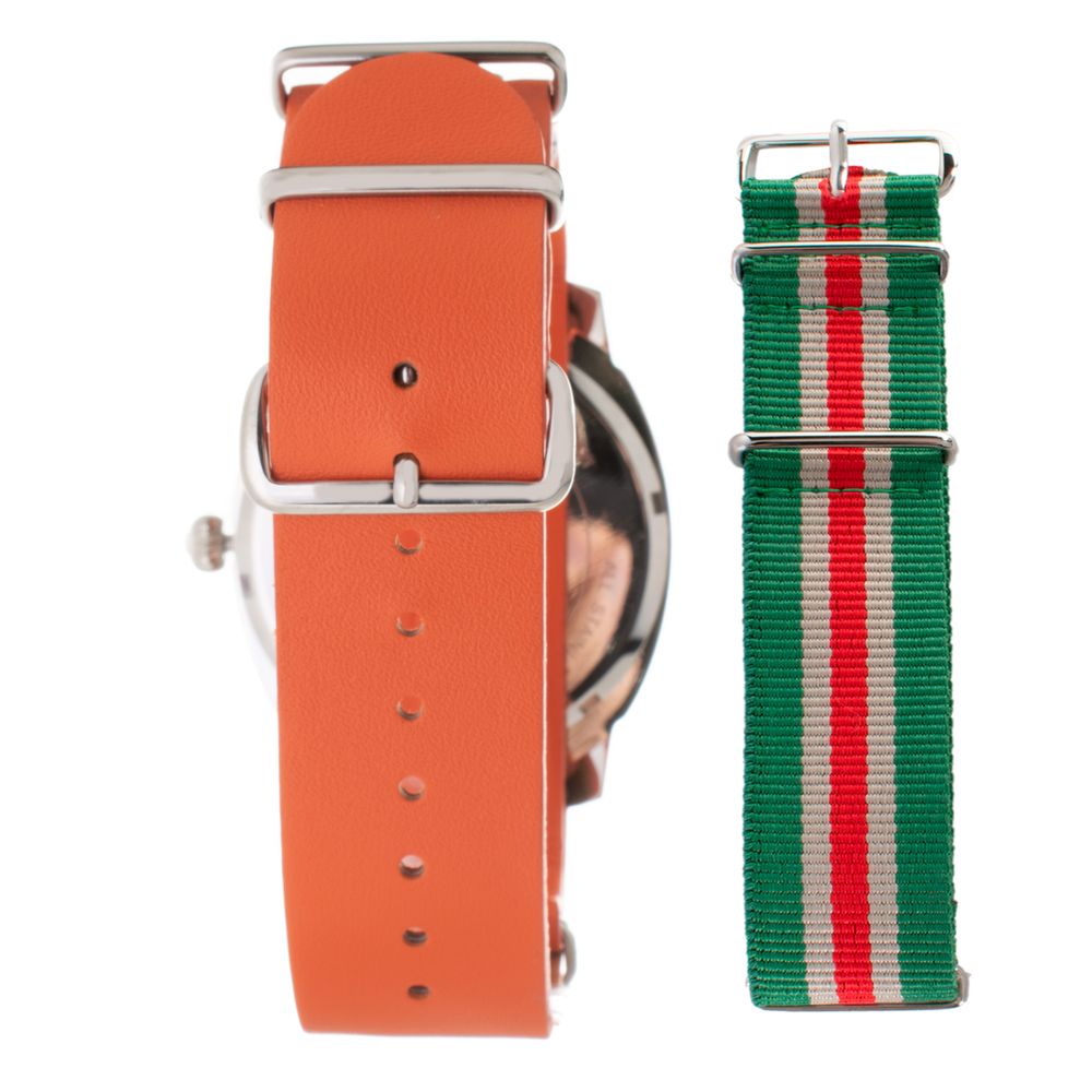 Montre Orange Grey argentée