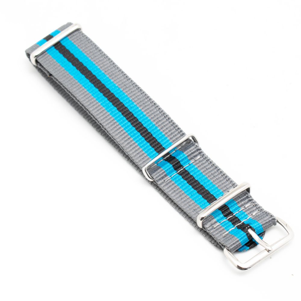 Montre quartz bleue cuir