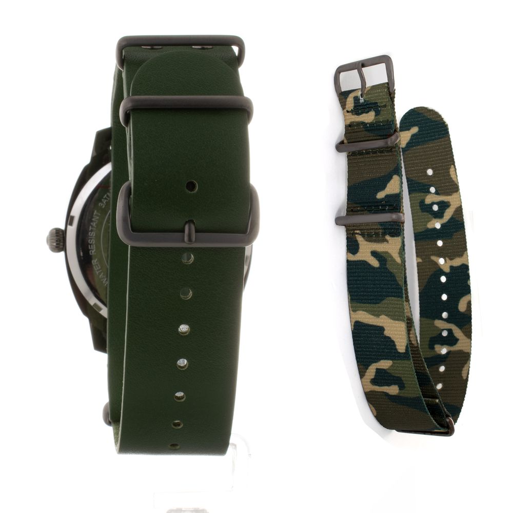 Montre Green en cuir verte
