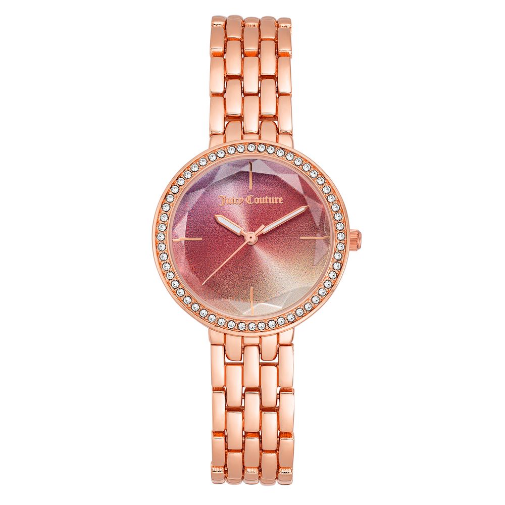 Montre métal multicolore rose