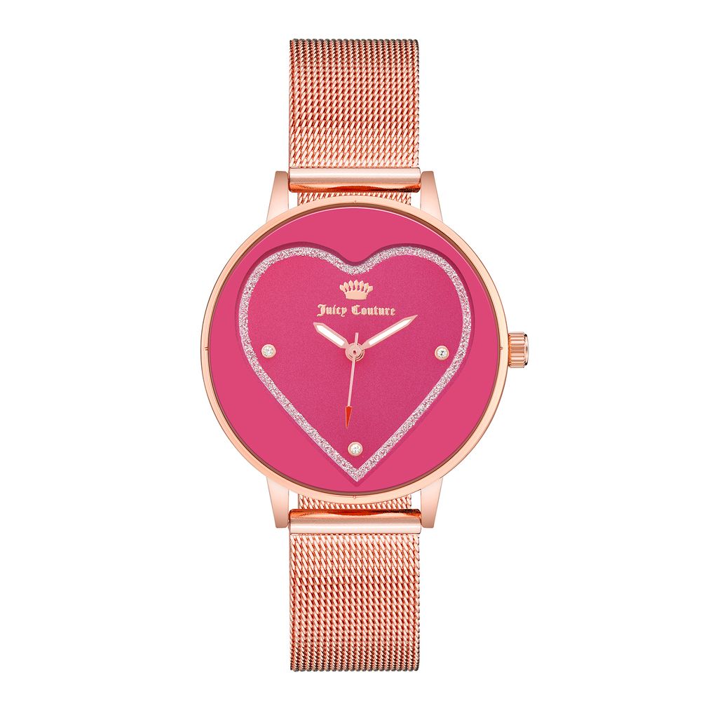 Montre en acier inoxydable rose rose