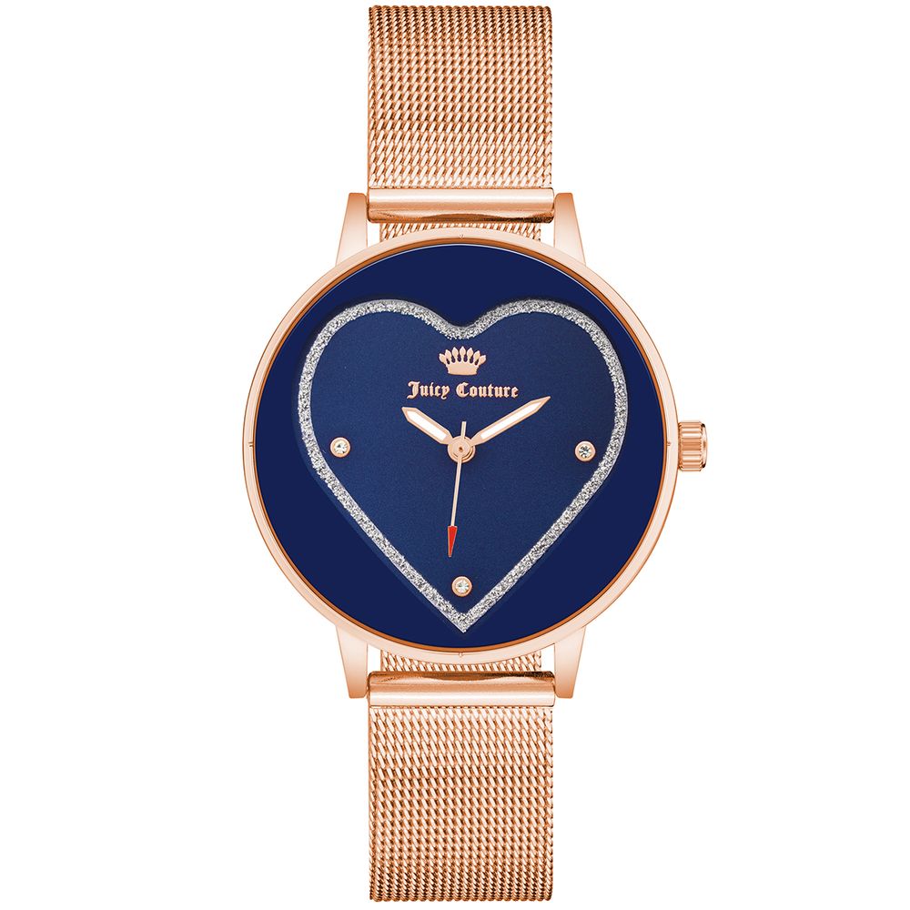 Montre en acier inoxydable rose bleue
