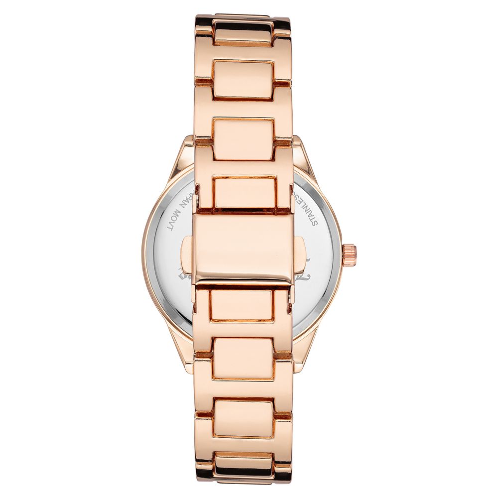 Montre Metal rose multicolore argentée