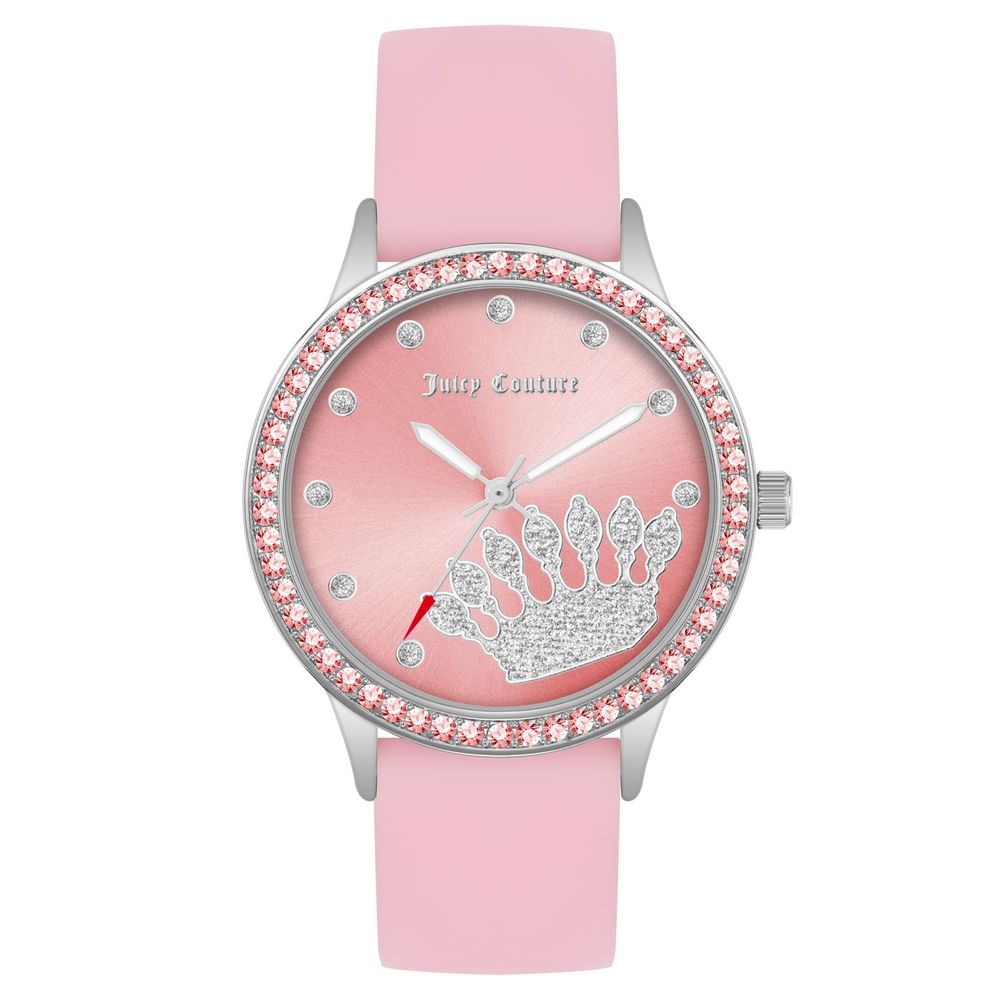 Montre multicolore quartz silicone rose