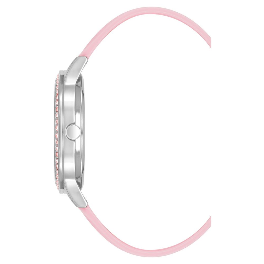 Montre multicolore quartz silicone rose