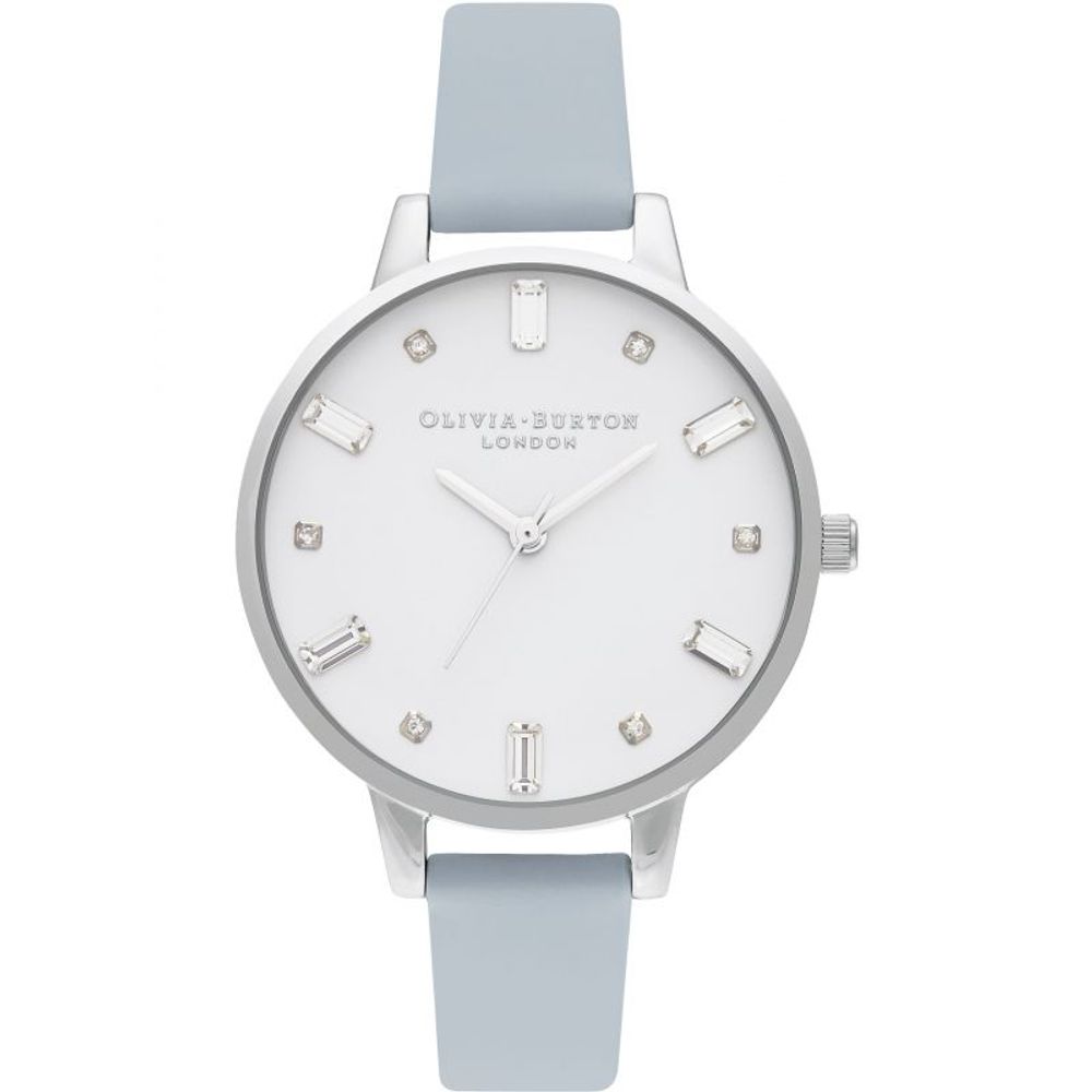 Montre Quartz avec bracelet faux cuir bleue