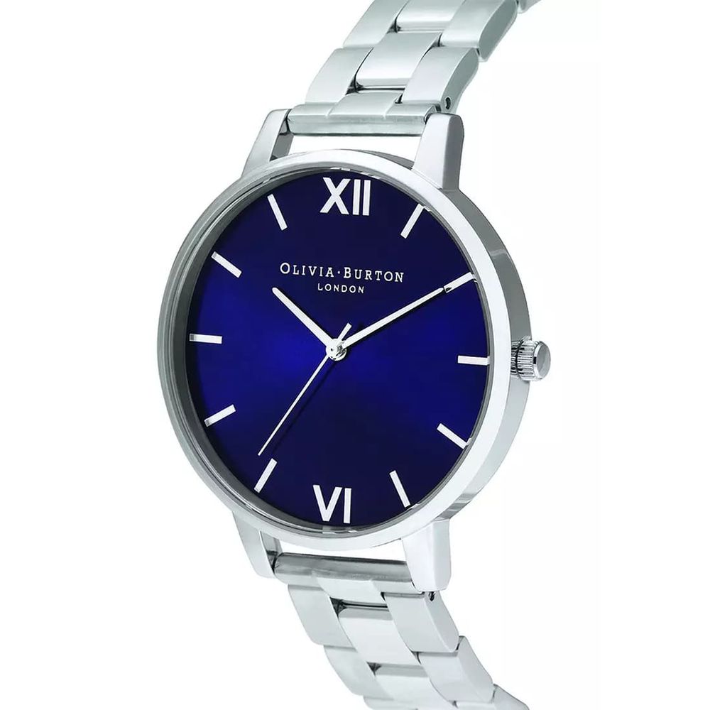 Montre acier inoxydable bleue