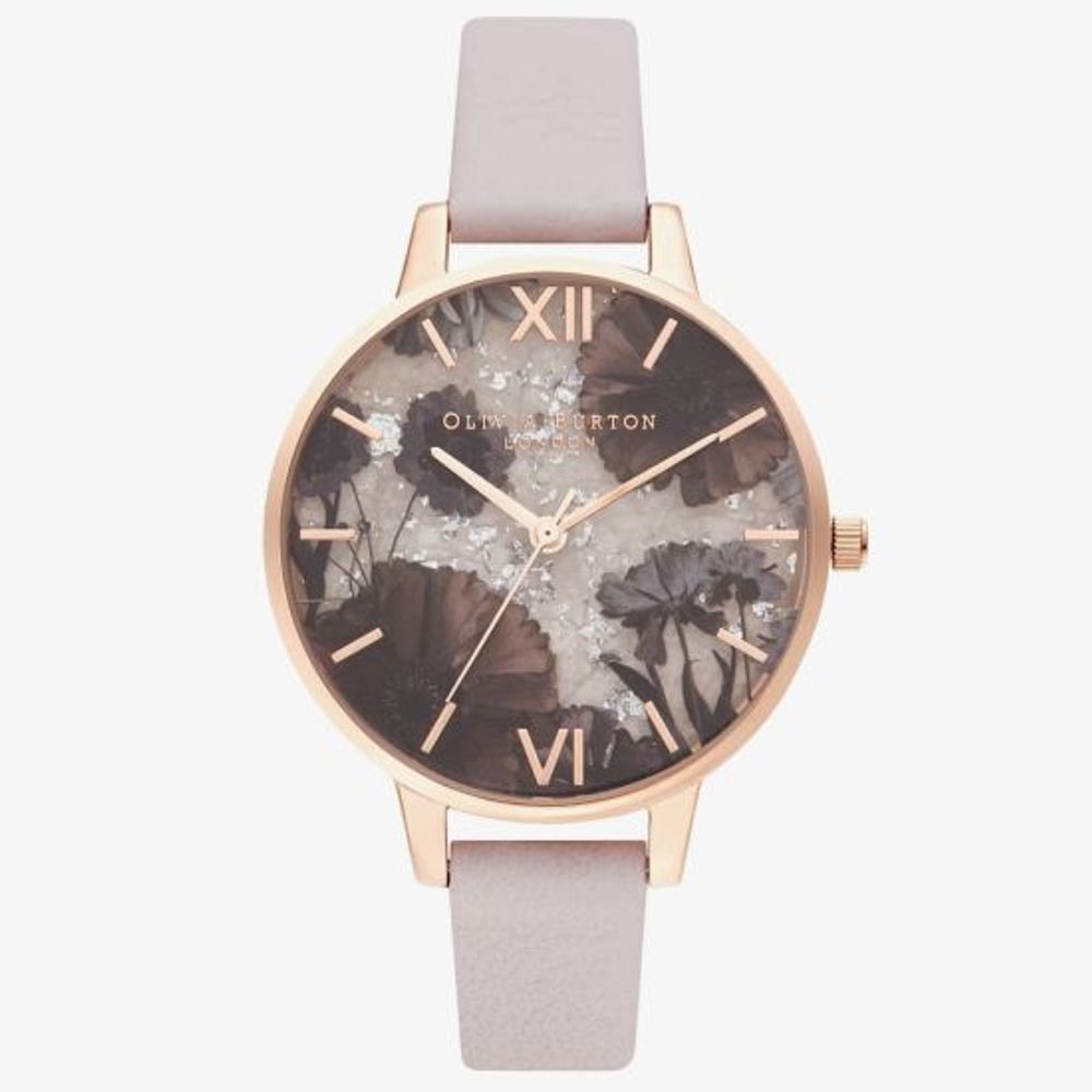 Montre en cuir synthétique rose