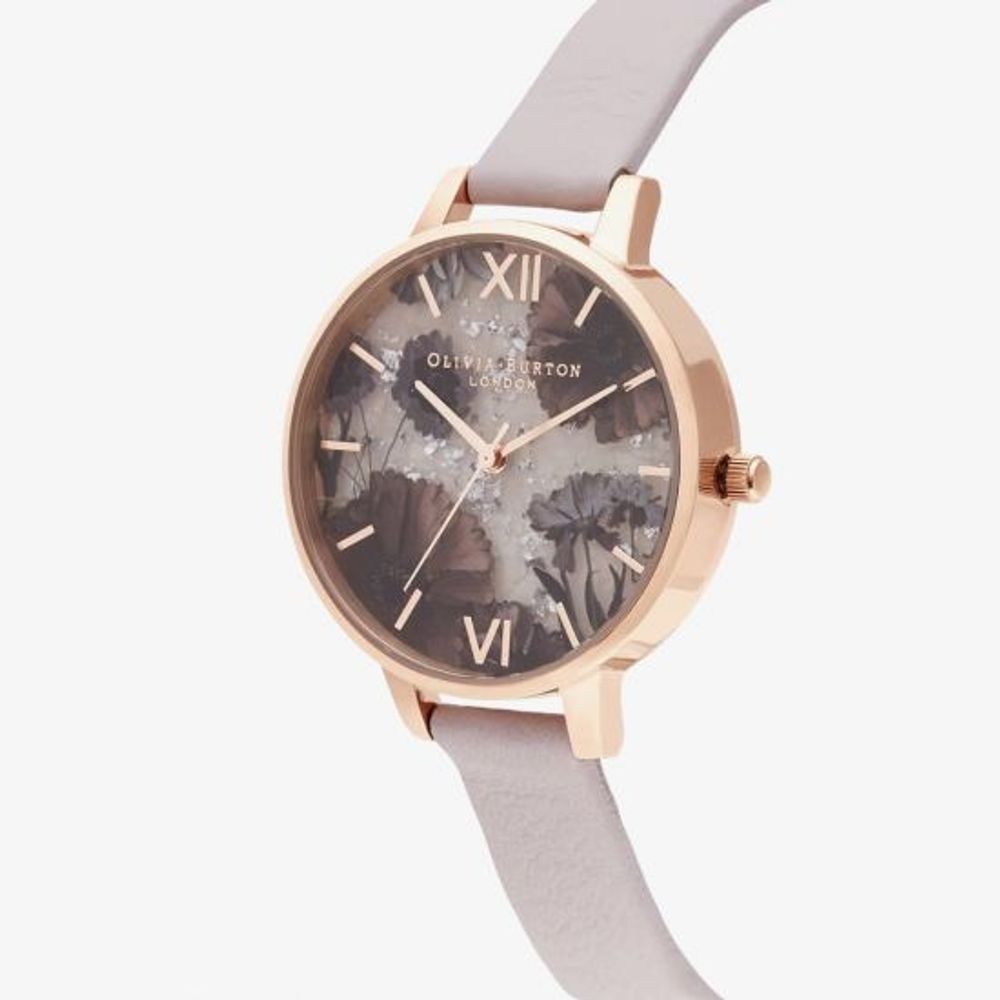Montre en cuir synthétique rose