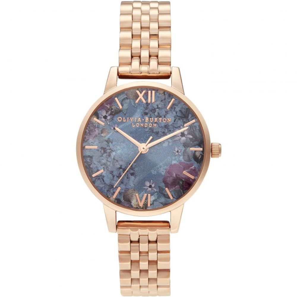 Montre multicolore Casio à motifs floraux rose