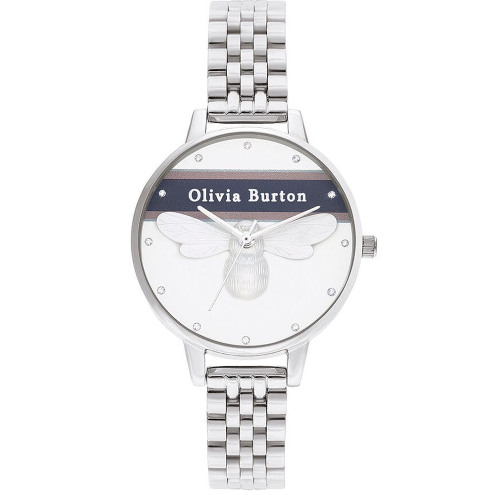 Montre acier Silver analogique blanche