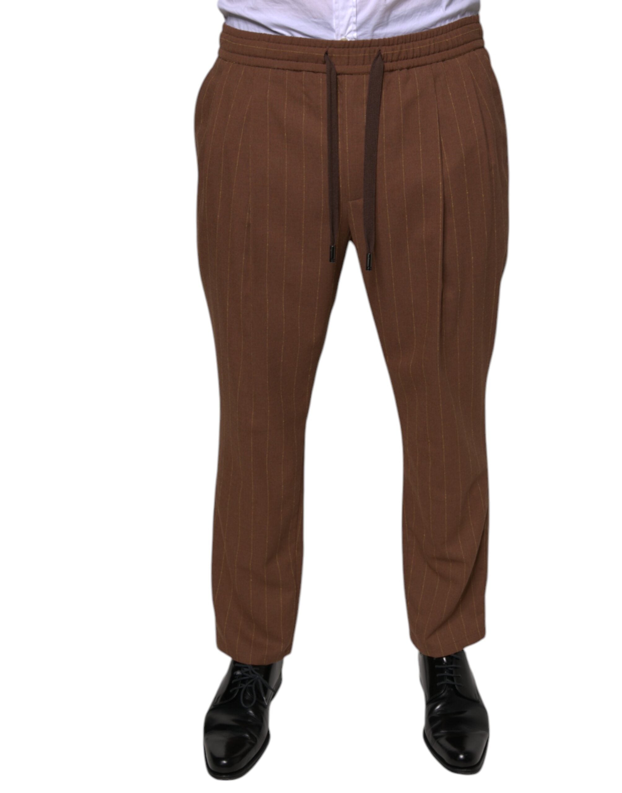 Pantalons DOLCE & GABBANA à rayures marron