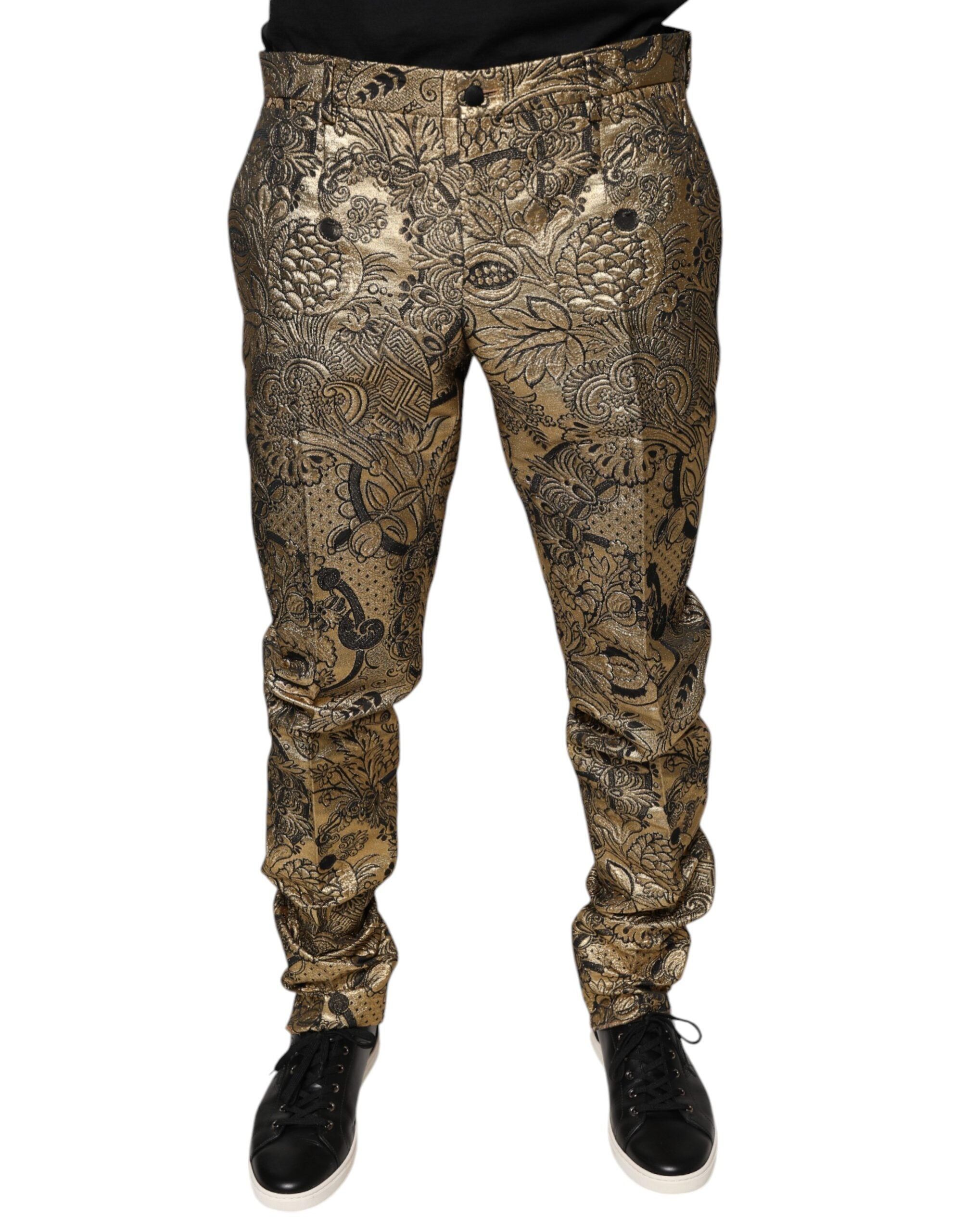 Pantalon Dolce & Gabbana jacquard doré