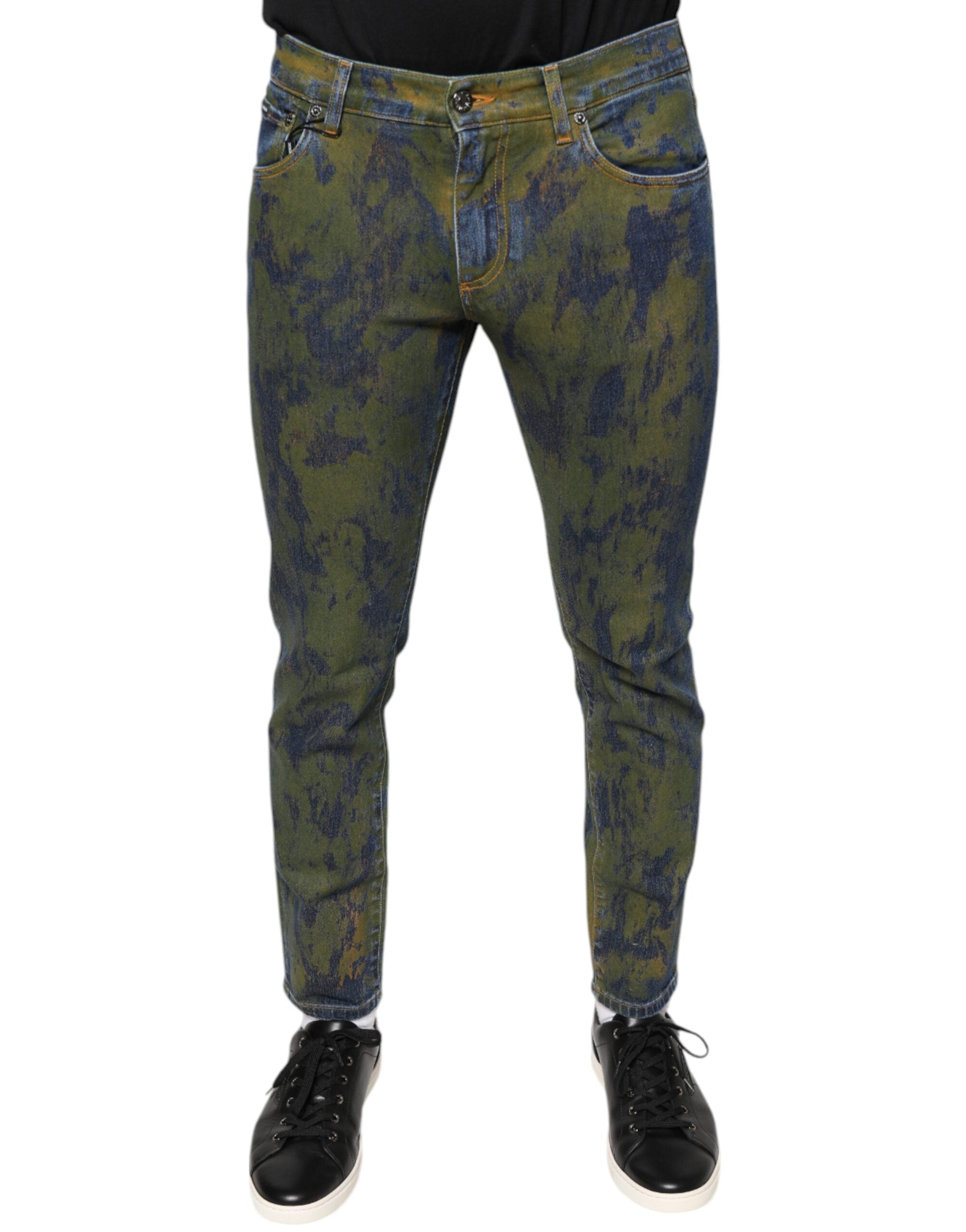 Jeans Dolce & Gabbana bleu tie-dye