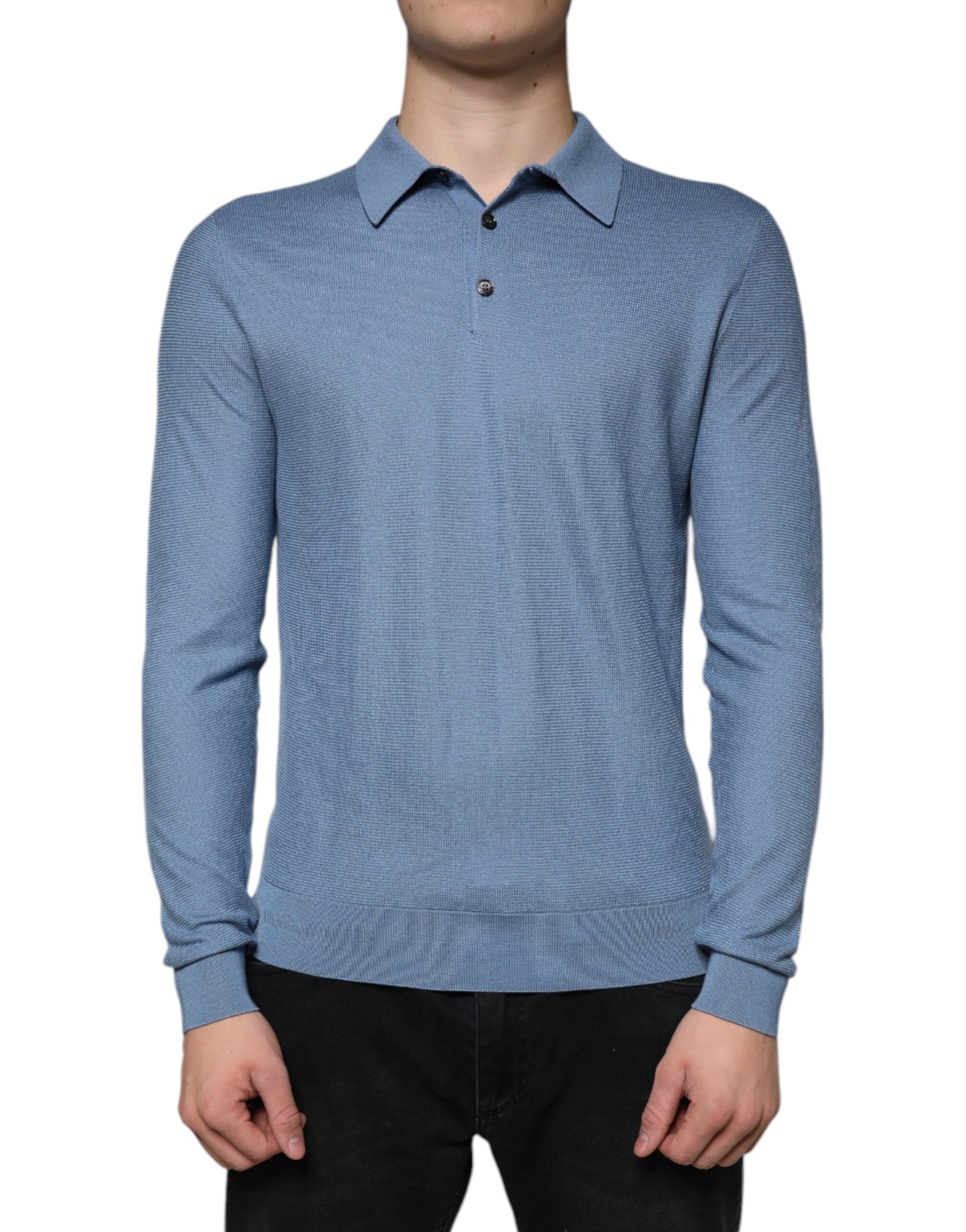 Pull Dolce & Gabbana col montant bleu ciel