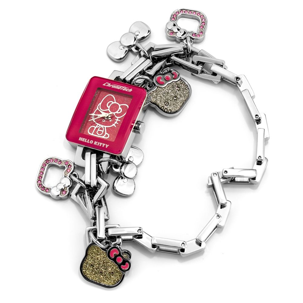 Montre argentée cadran rose