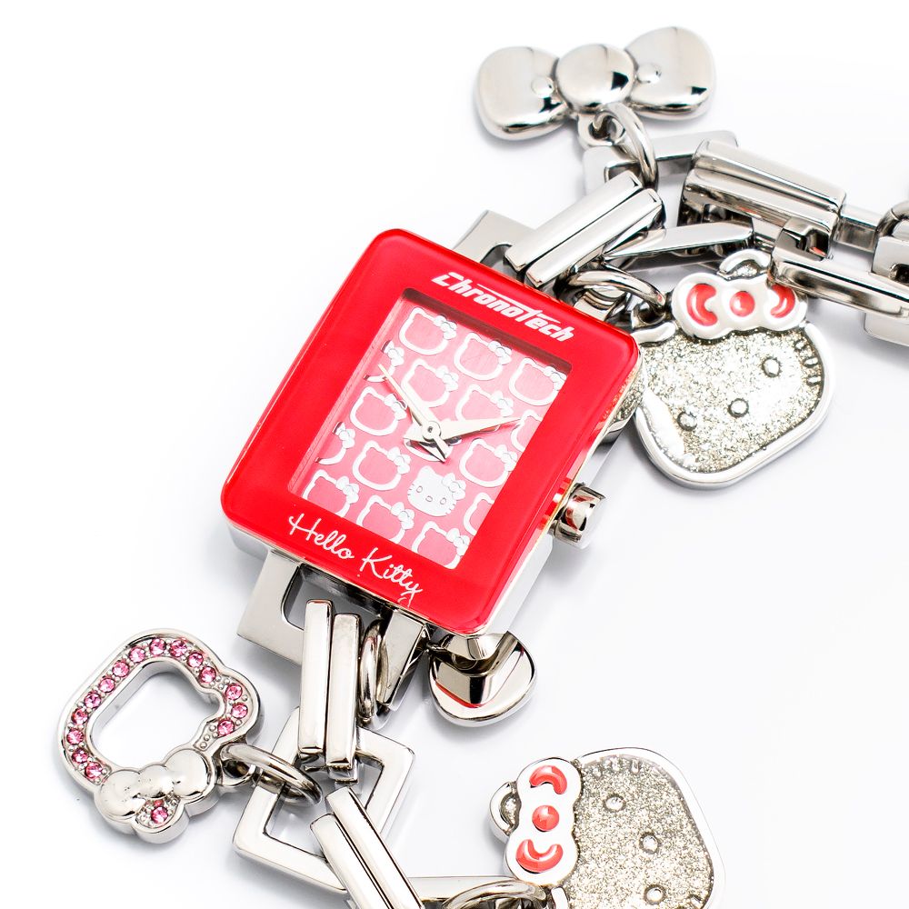 Montre Argentée Quartz Rouge rouge