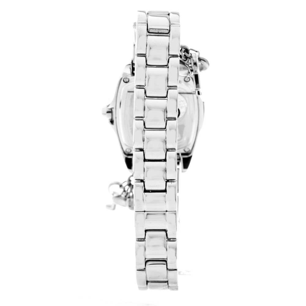 Montre argentée acier quartz blanche