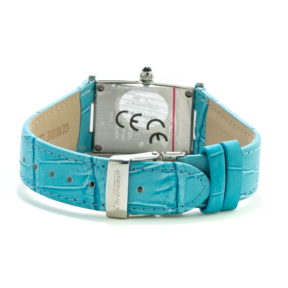 Montre quartz en cuir bleue