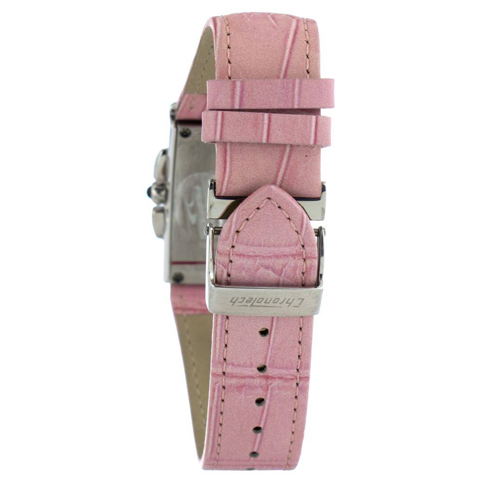 Montre multicolore en cuir rose